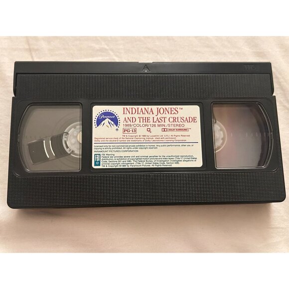 Indiana Jones And The Last Crusade VHS Video Cassette Tape - Picture 5 of 5